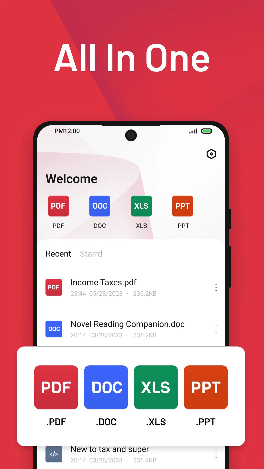 PDF Reader ProのGoogle Playスクリーンショット、文書ライブラリを表示